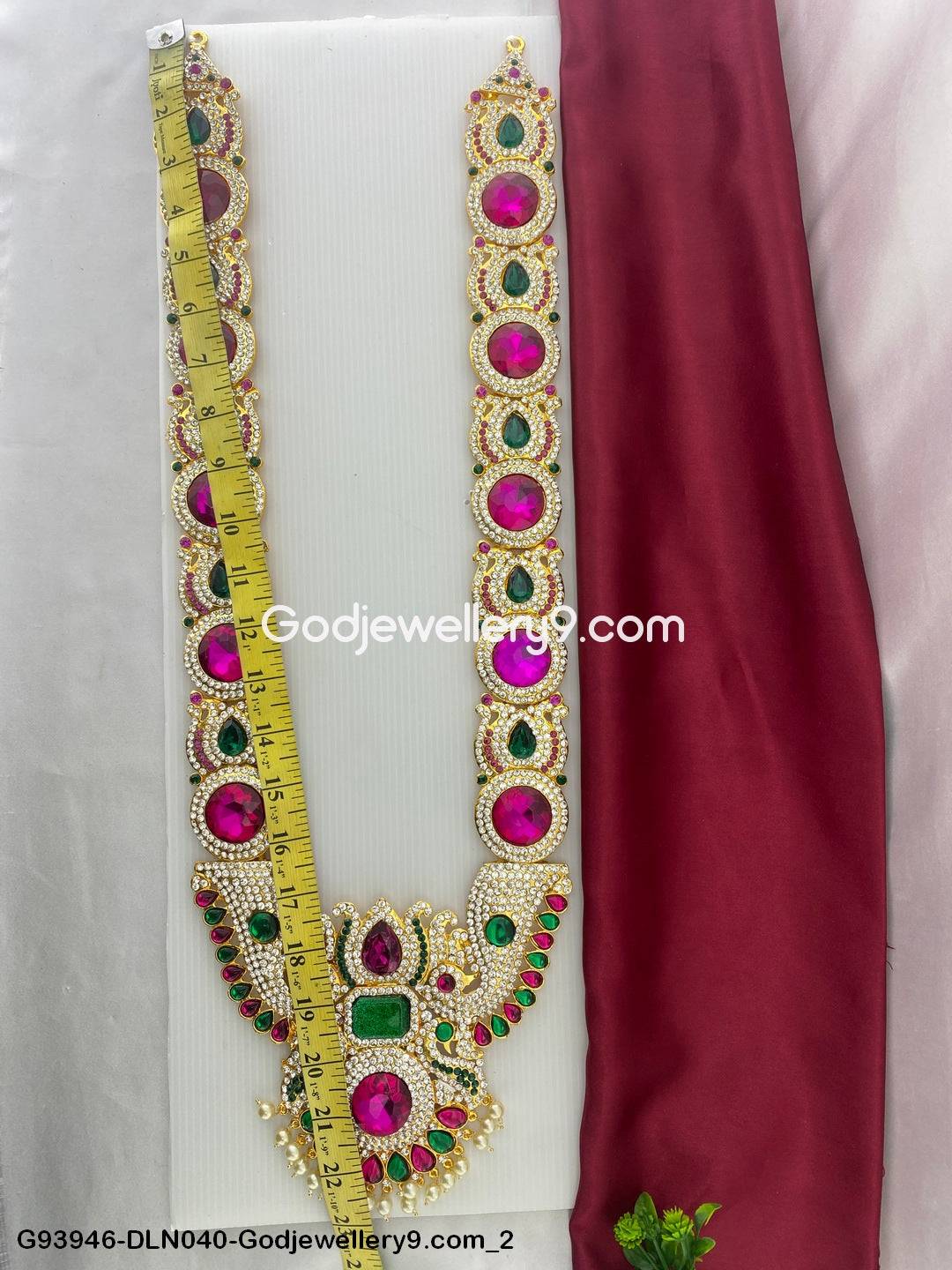 1 Step Long Haram Necklace for Deity God Temple Alankaram