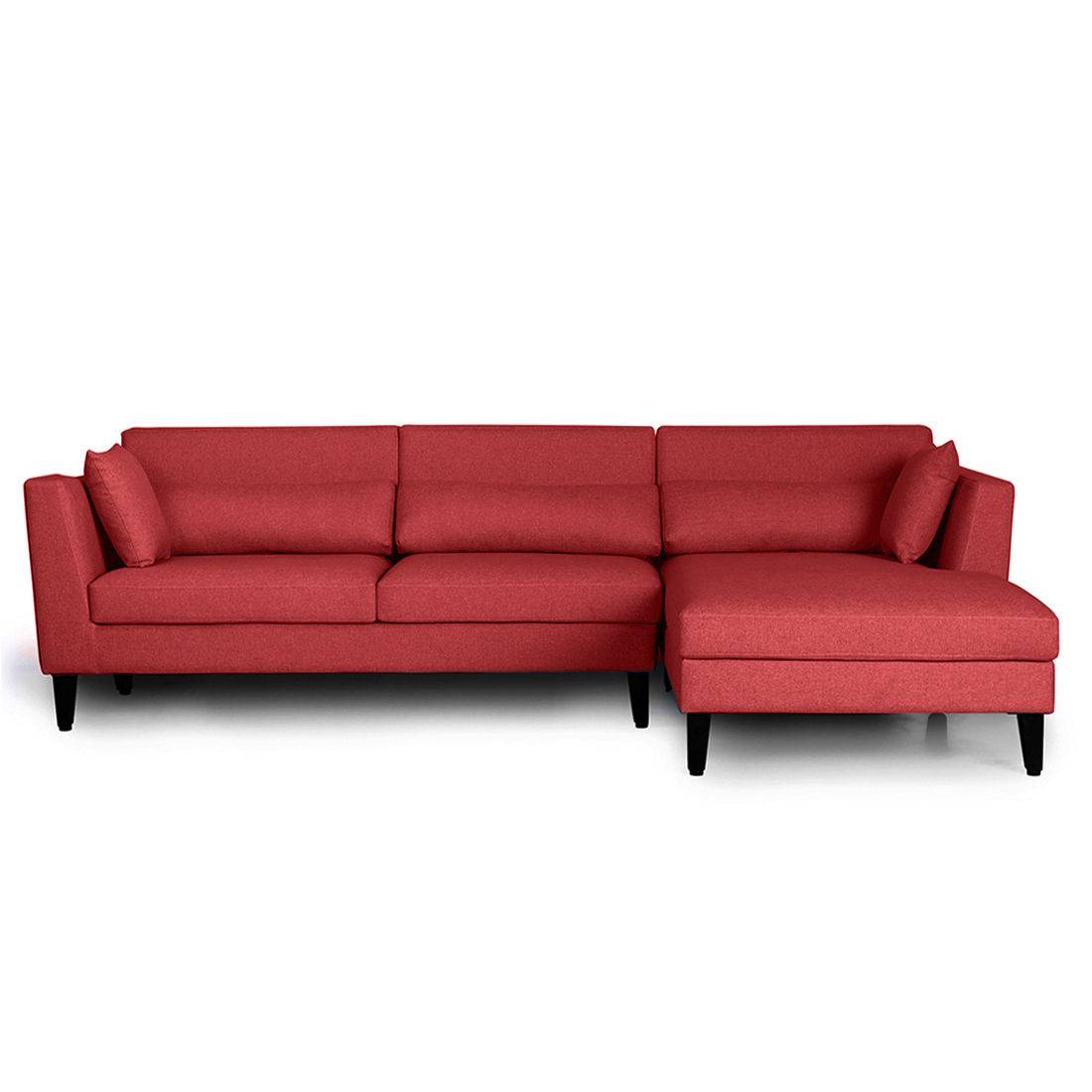 SnoozePro L Shape Sofa Set (3 Seater + Right Aligned Chaise) Omega Red