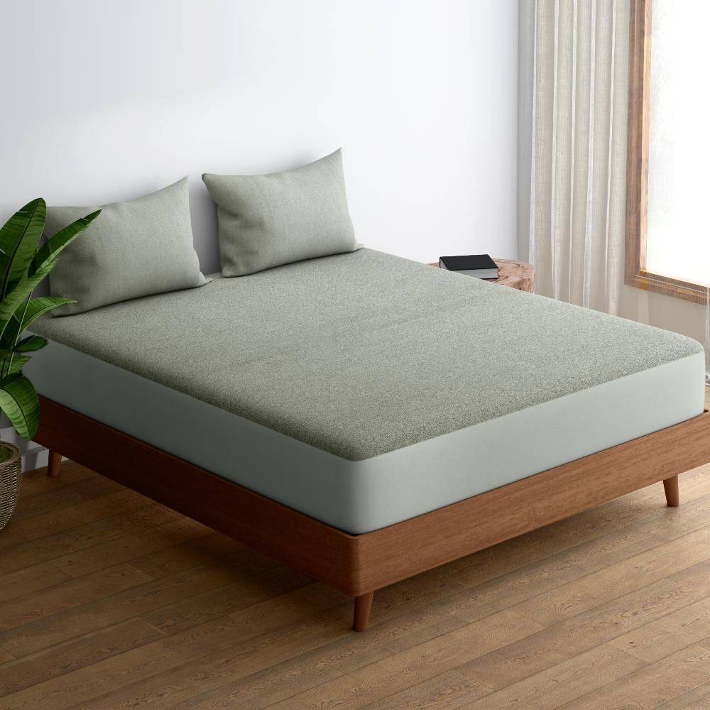 Water Proof Bamboo Terry Mattress Protector | Iron Grey | Machine Washable | Super Soft (78x60 inch)