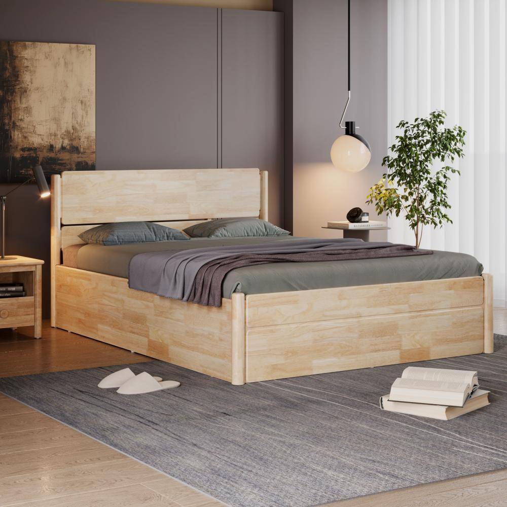 Mrudul Queen storage Solid wood Bed (78x60 inch)