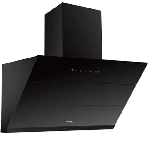 Hindware LEXIA, 90 cm 1350 m3/hr Heat Auto Clean Wall Mounted Chimney with Filterless Technology (Black) Buy at only ₹27699