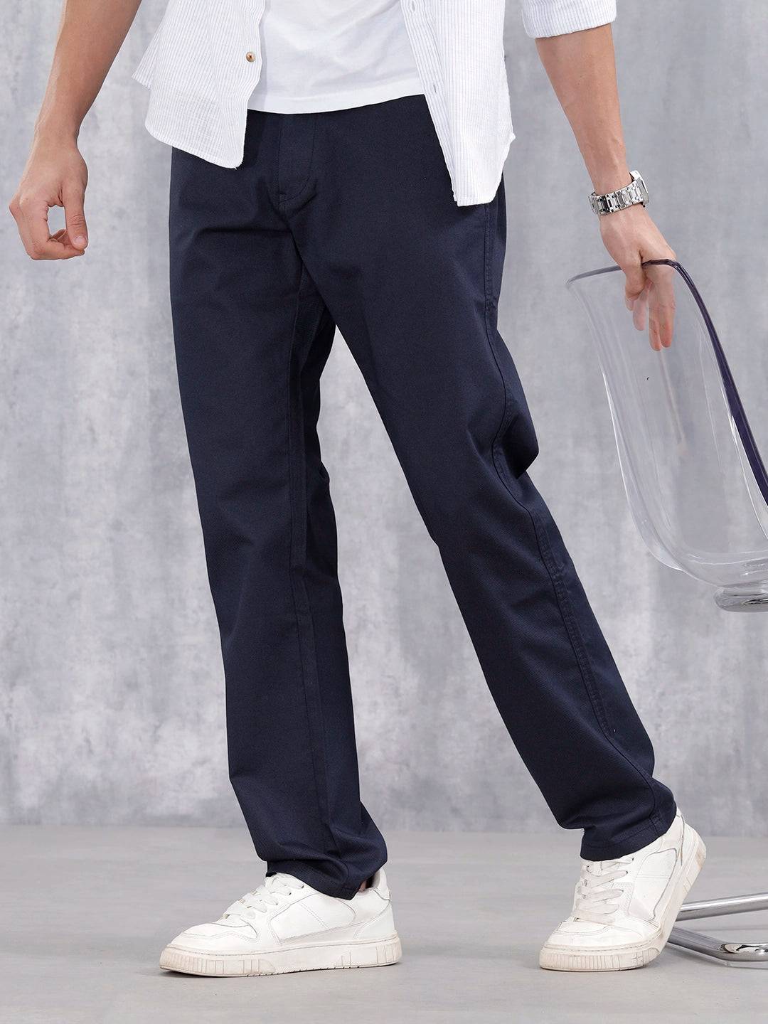 Men's Casual Straight Fit Jogger | Navy Blue