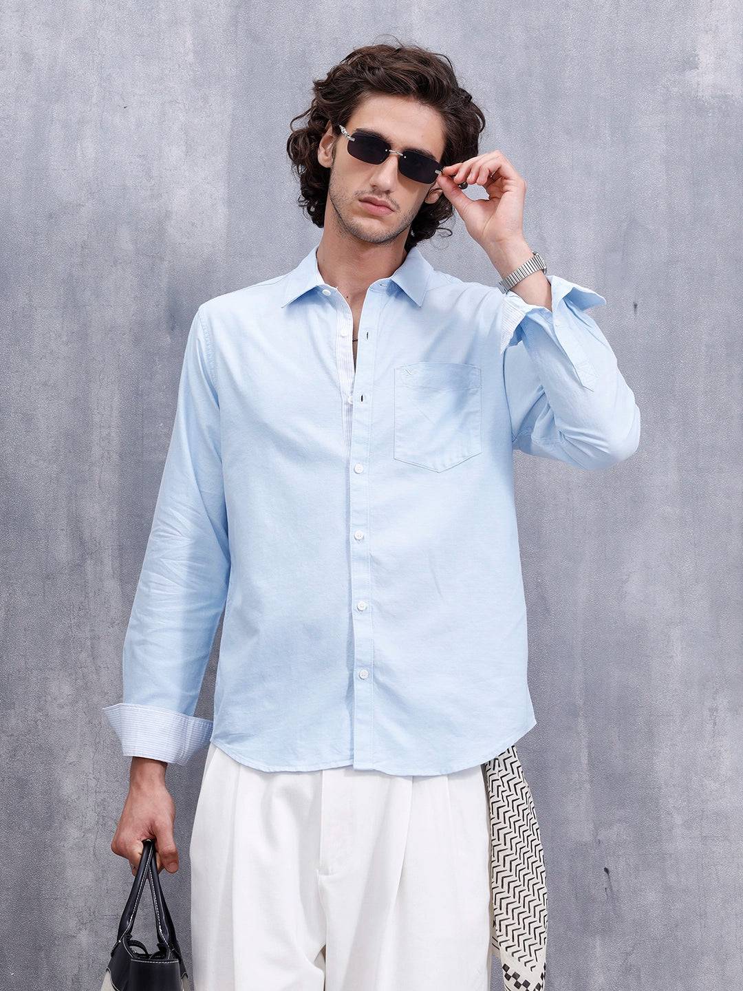 Premium Oxford Slim Fit Shirt | Blue