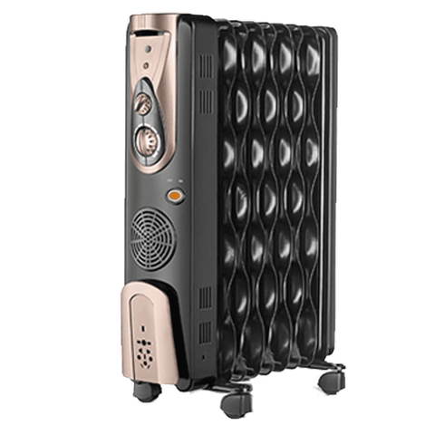 Orient 9 Wave Fins, 2400 Watts Oil Filled Radiators Room Heater Electric PTC Fan (OFR9, Black) Buy only at ₹8499
