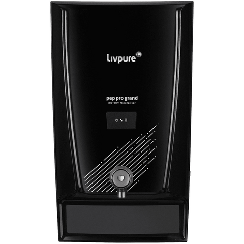 Livpure Pep Pro Grand, 7 Ltrs Storage Tank RO+UV+Mineraliser Wall Mountable Water Purifier, Black Buy at only ₹13799