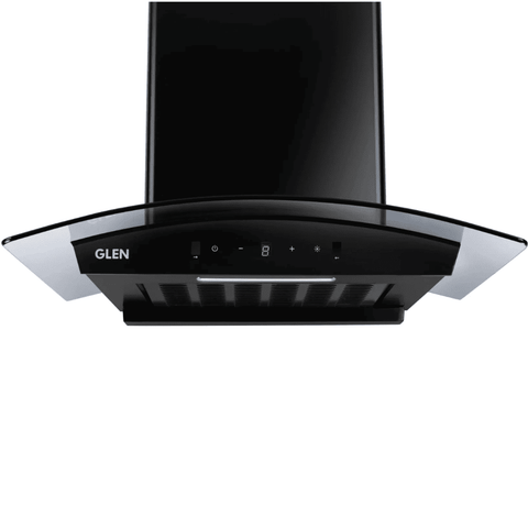 Glen 6059 DI BL, 75 cm 1500 m3/hr Auto Clean Wall Mounted Chimney, Filterless Technology (Black) Buy at only ₹13999