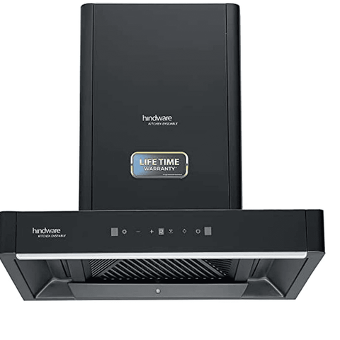 Hindware OPTIMUS BLK, 60 cm 1400 m3/hr Auto-Clean Filterless Wall Mounted Kitchen Chimney (Black) Buy at only ₹23699