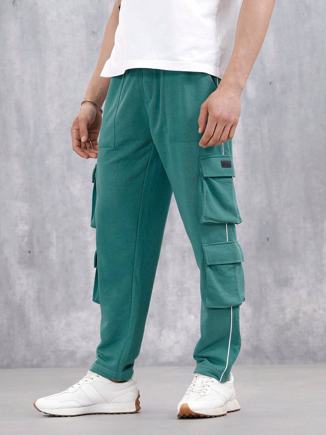 Men’s Relaxed Fit Knit Jogger With Utility Pockets | Teal