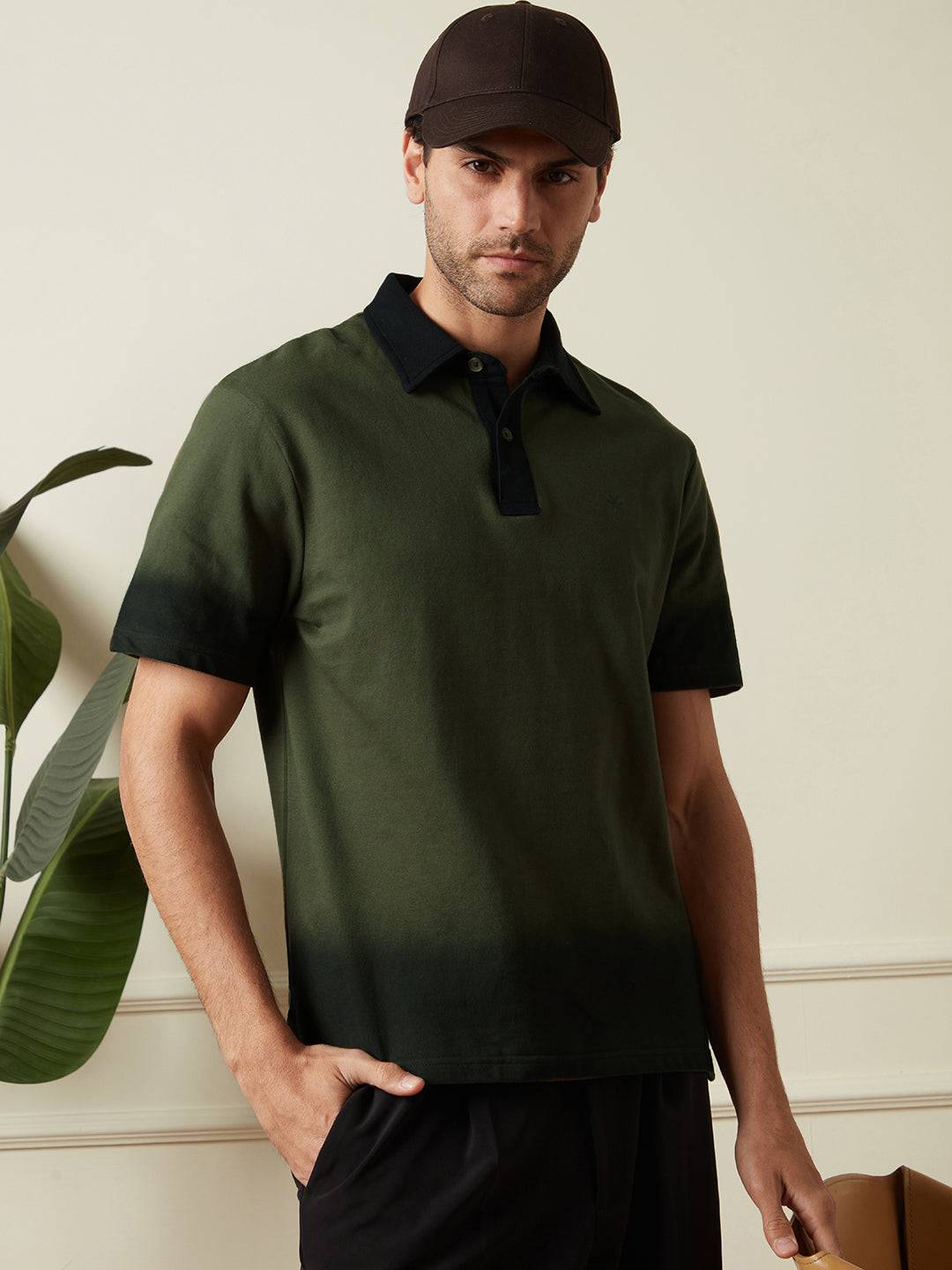 Heavy GSM Ombre Polo T-Shirt | Olive