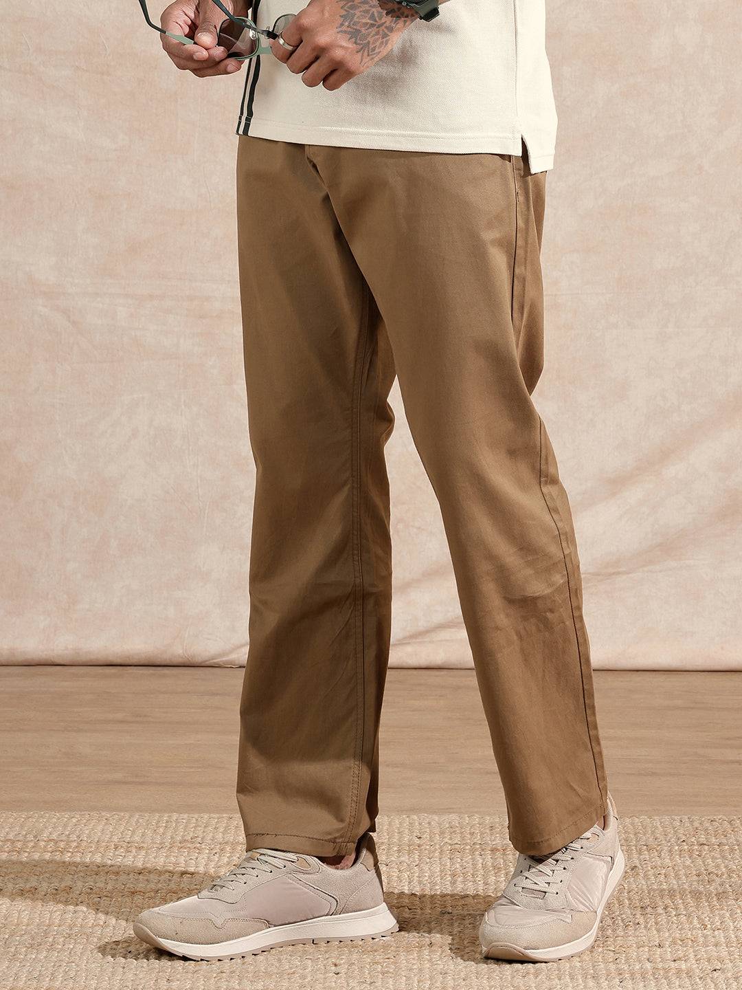 Classic Relaxed Fit Chino Trouser  | Khaki