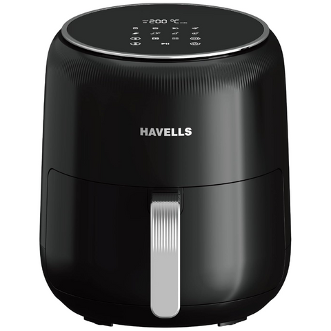 Havells Prolife Neo, 1500 Watts 4.5 Litres Digital Touch Air Fryer, 8 Pre Set Menu Auto Shutoff with Cool Touch Handle (Black) Buy only at ₹6500