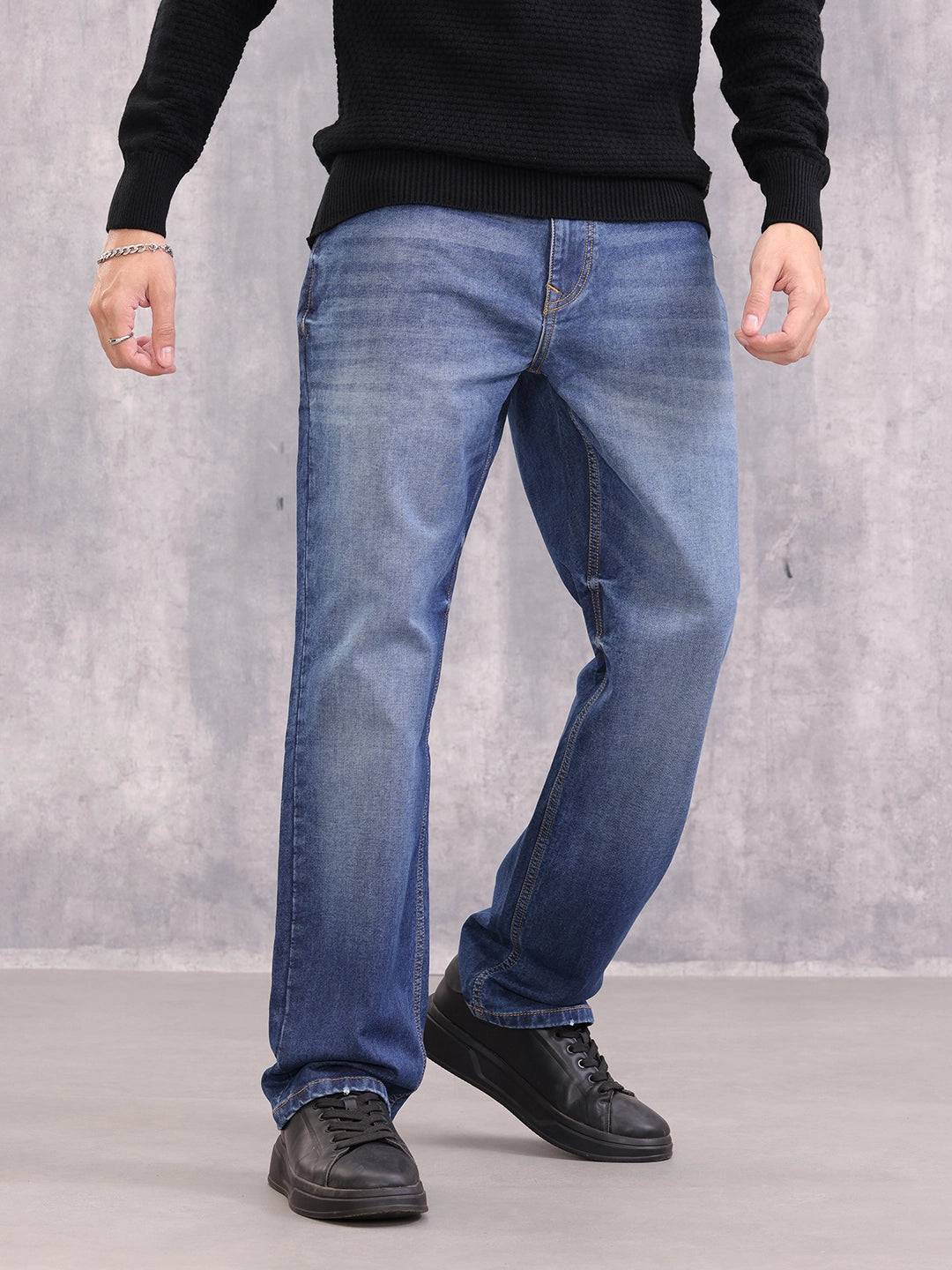 Anti Fit Mid Washed Cotton Spandex Jeans I Dark Stone