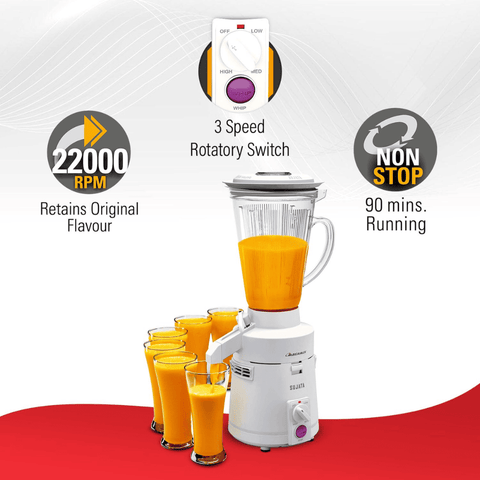 Sujata 900 Watts Mixer Blender with 3 Ltrs Larg tab Jar (Megamix, White) Buy at only ₹6990