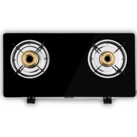 Sunflame Cooktop, Star 2B SS, 2 Burner 58 cm Manual Ignition Glass Top Stainless Steel Burner 2 Medium Gas Stove (Black) Buy at only ₹2999