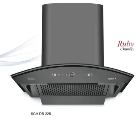Sujata Ruby, 60 cm 1200 m3/hr Kitchen Chimney with BLDC Motor Touch Control+Motion Sensor (Black) Buy at only ₹18599