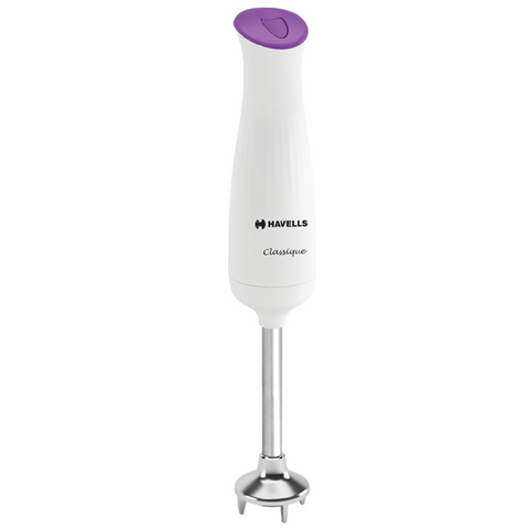 Havells Classique, 300 Watts Stainless Steel Stem Hand Blender (Violet and white) Buy at only ₹1638