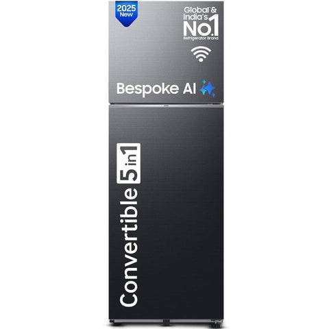 Samsung 250 Ltrs 2 Star, Digital Inverter Frost Free, Double Door Refrigerator (RT38DG5A2BBX) Buy only at ₹38199