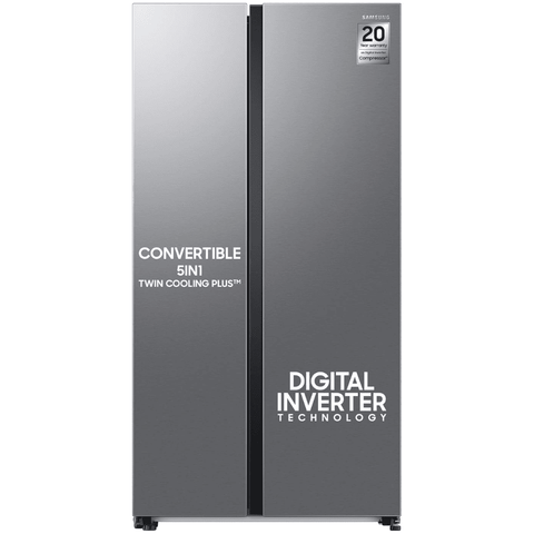 Samsung 644 Ltrs 3 Star, Inverter Frost Free, Side-by-Side Refrigerator (RS76CG8133SL) Buy only at ₹96299