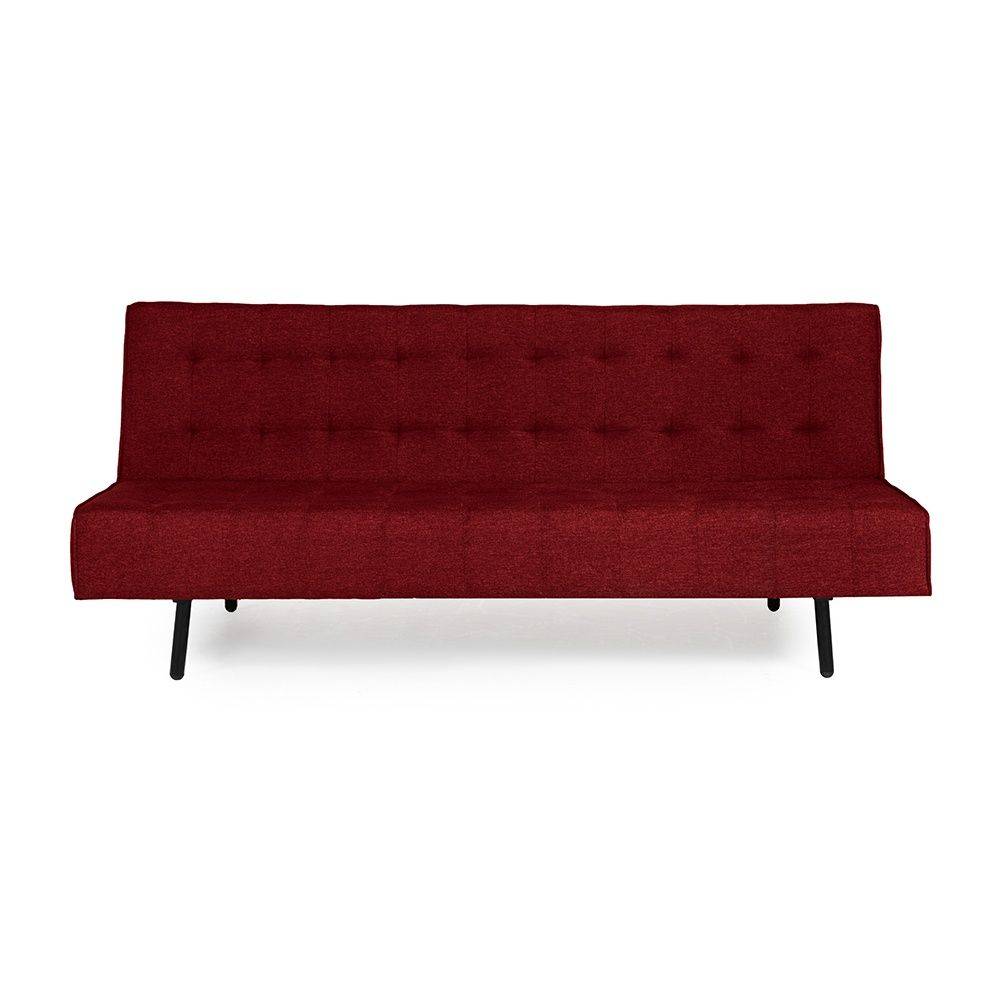 Naples Sofa cum Bed - Three Seater, Omega Rose