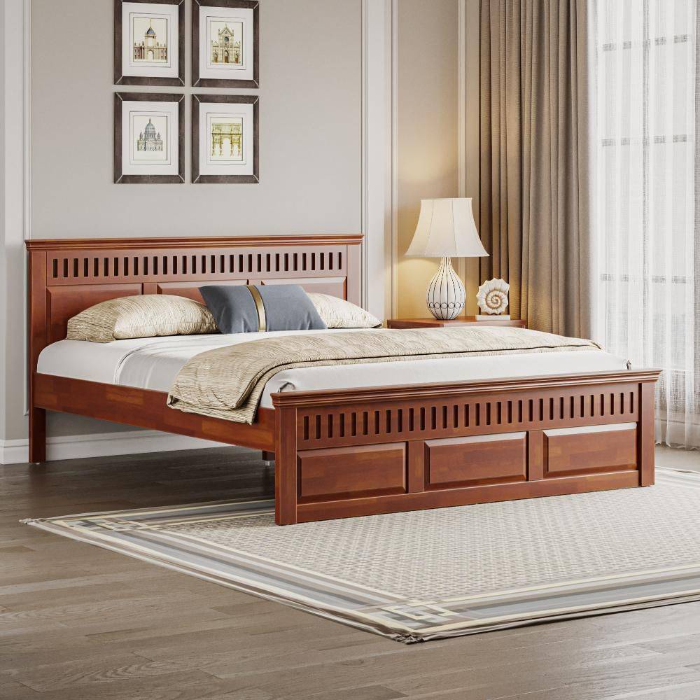 Pegasi King Solid wood bed without storage (78x72 inch)