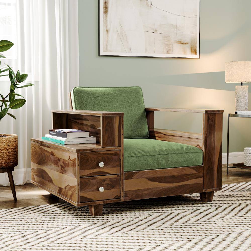 Manila Sheesham Wood Sofa - Single Seater