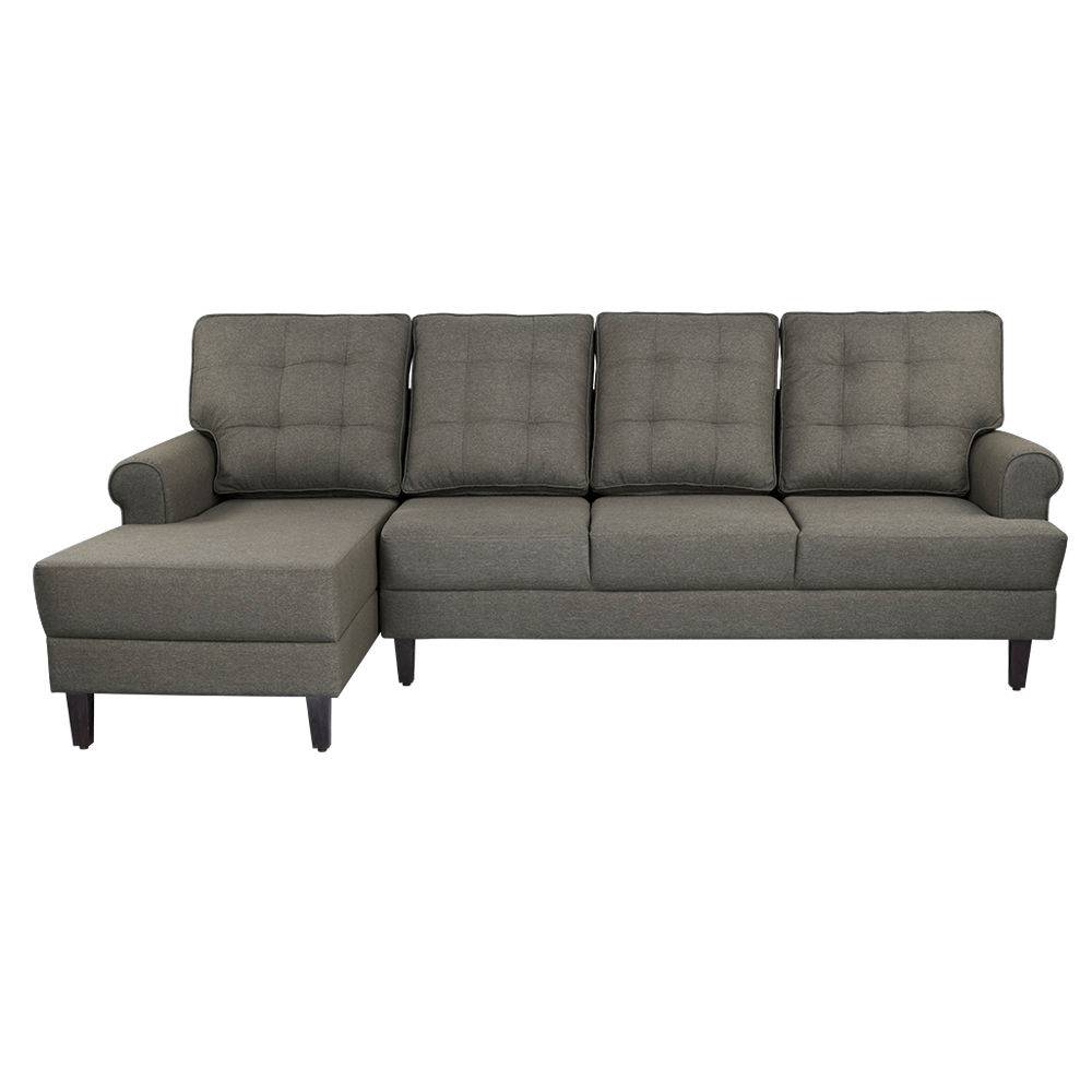 Dreamer L - Shape Sofa Set (3 Seater + Left Aligned Chaise) - Omega Grey