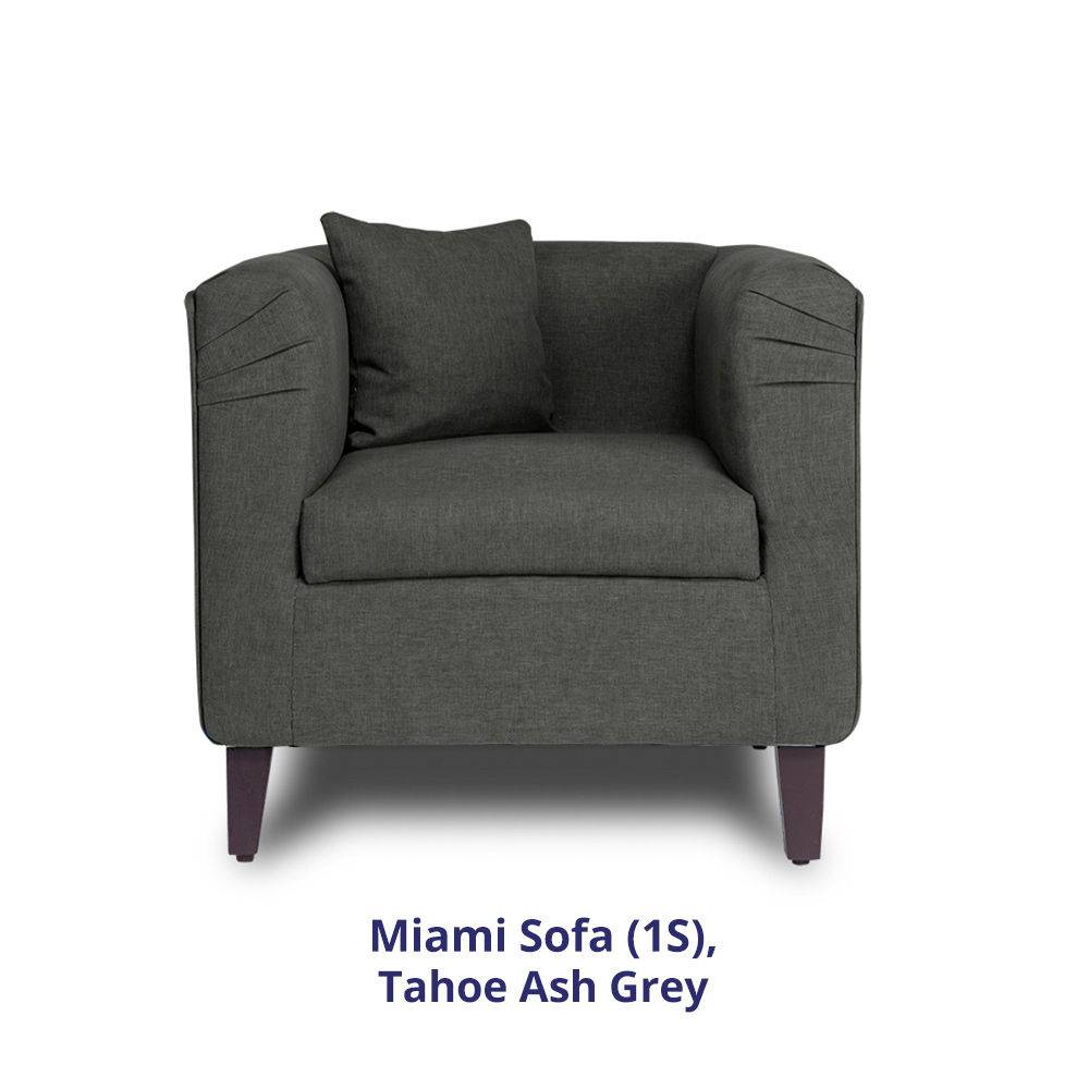 Miami Sofa - 1 Seater - Ash Grey