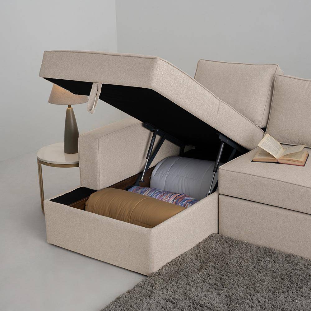 Napper Storage L Shape Sofa Set (3 Seater + Left Aligned Chaise)