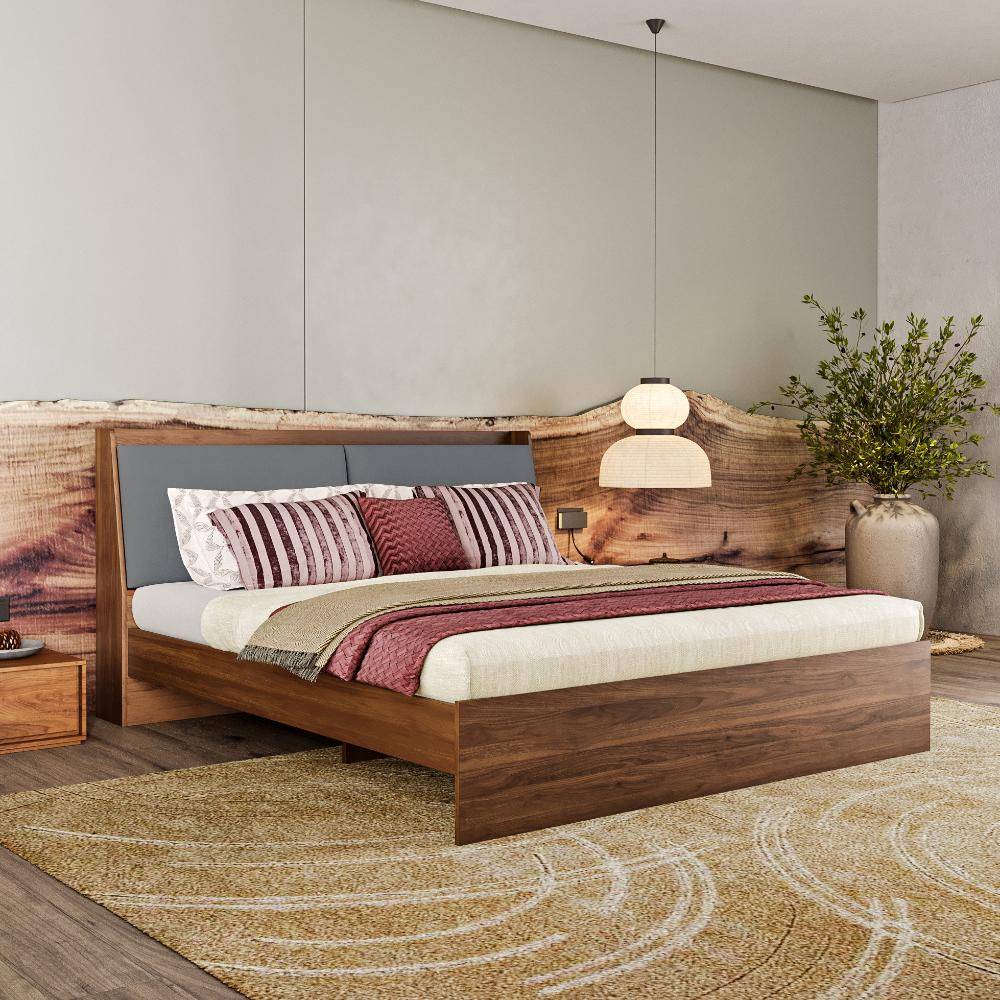 Mars King Non Storage Bed Omega Grey (78x72 inch)
