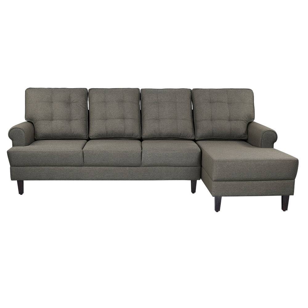 Dreamer L - Shape Sofa Set (3 Seater + Right Aligned Chaise) - Omega Grey