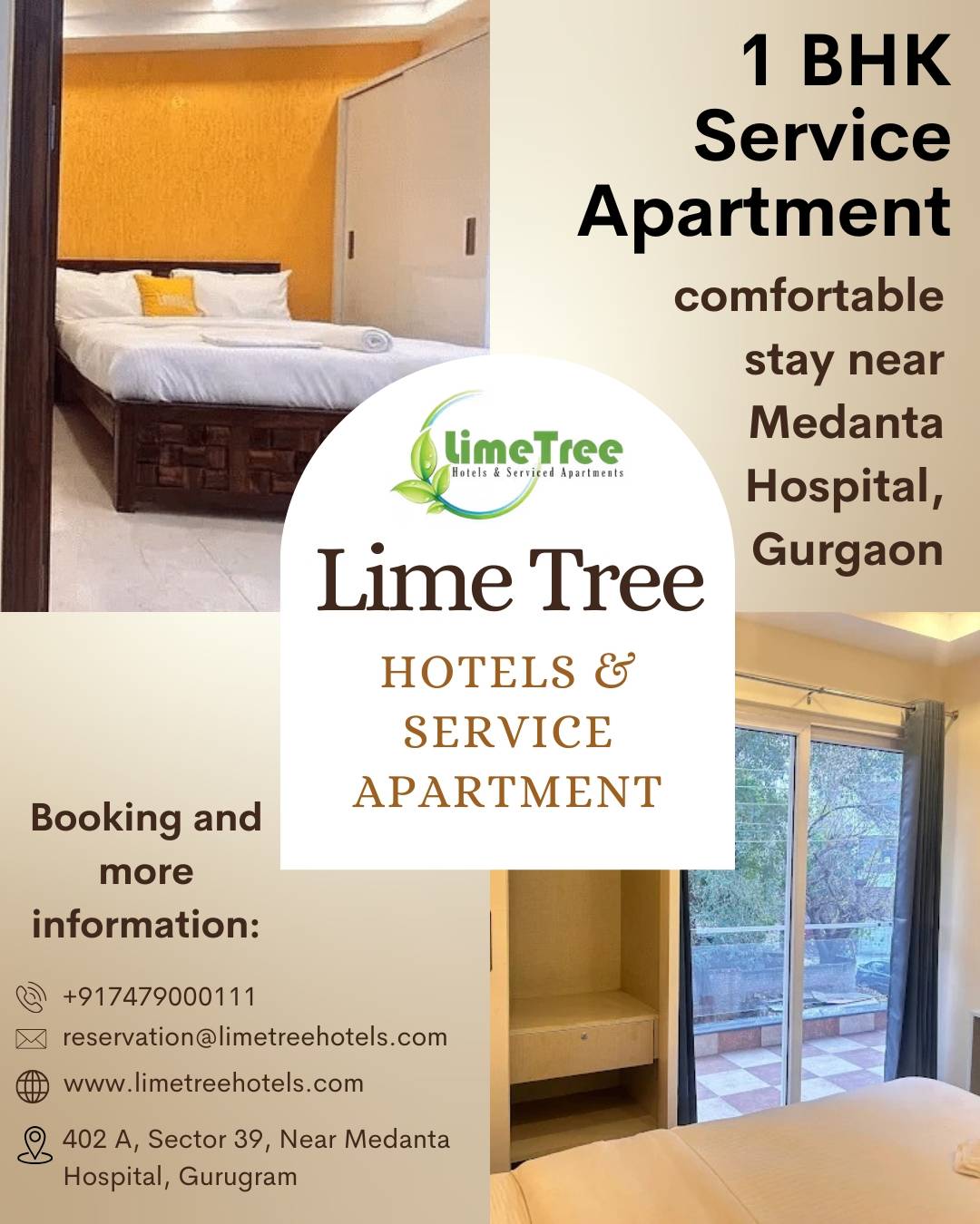 Fully Furnished 1BHK Serviced Apartment Near Medanta Gurgaon for Comfortable Recovery Stays