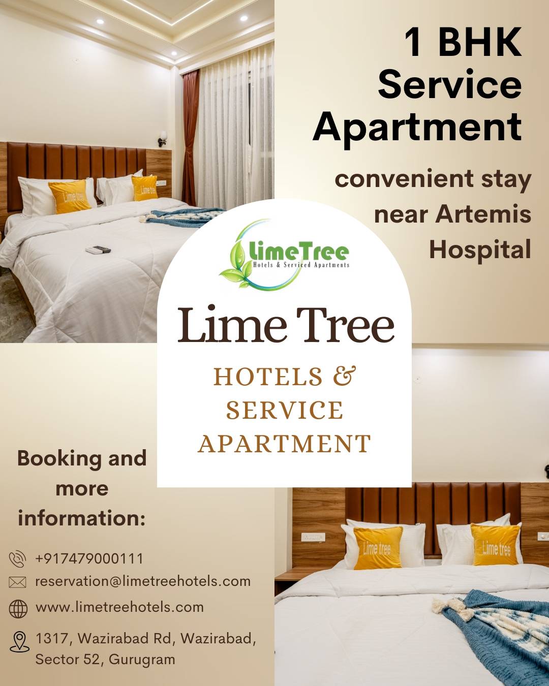 Comfort Focused 1BHK Serviced Apartment Near Artemis Gurgaon for Easy Extended Stay