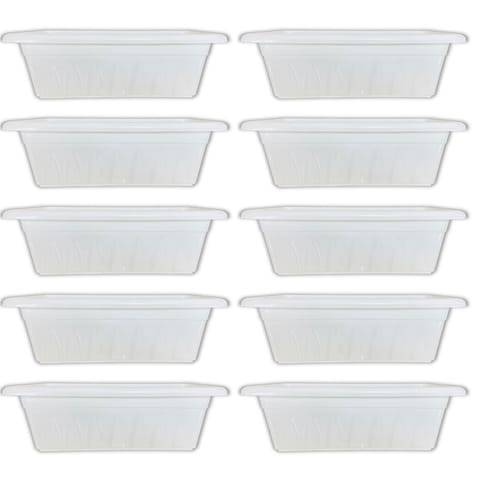 Set of 10 - 20 Inch White Premium Supreme Window Plastic Planter