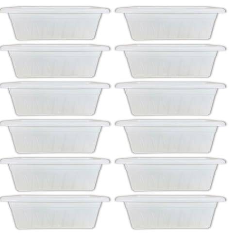 Set of 12 - 20 Inch White Premium Supreme Window Plastic Planter
