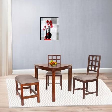 twinky solid wood  4 seater Dining table in  Provincial Teak