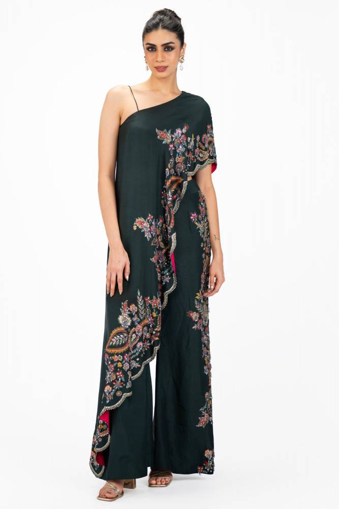 One shoulder Silk Co-ord Buy at ₹21995