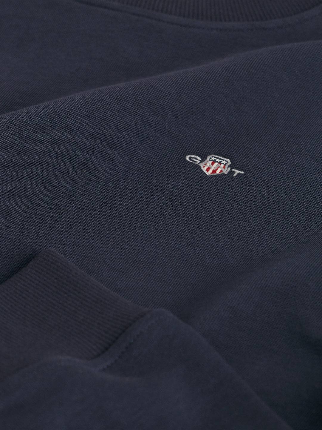 Gant Women Blue Solid Crew Neck Dress