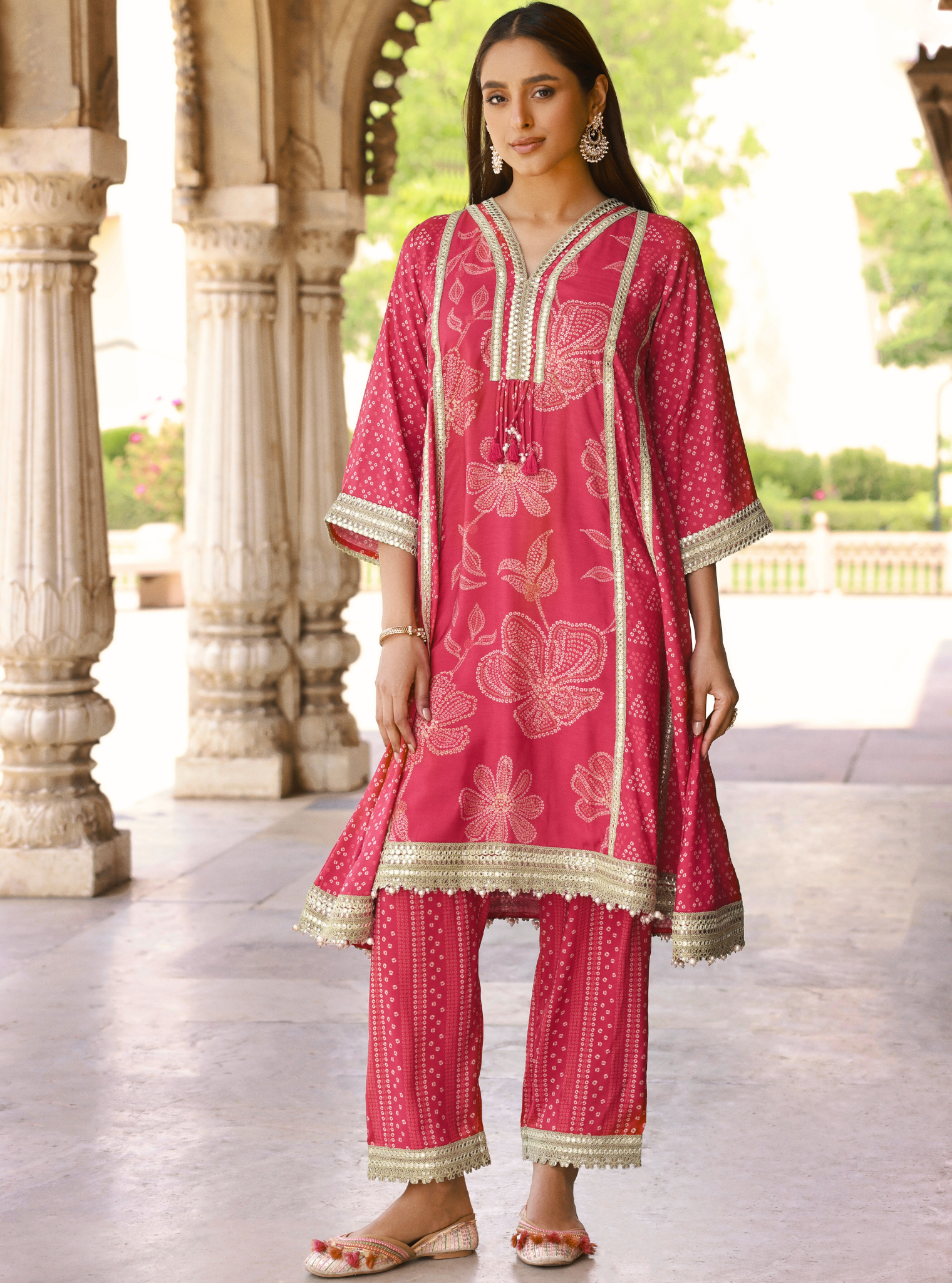 Vrishti Organza Fuschia Kurta Set
