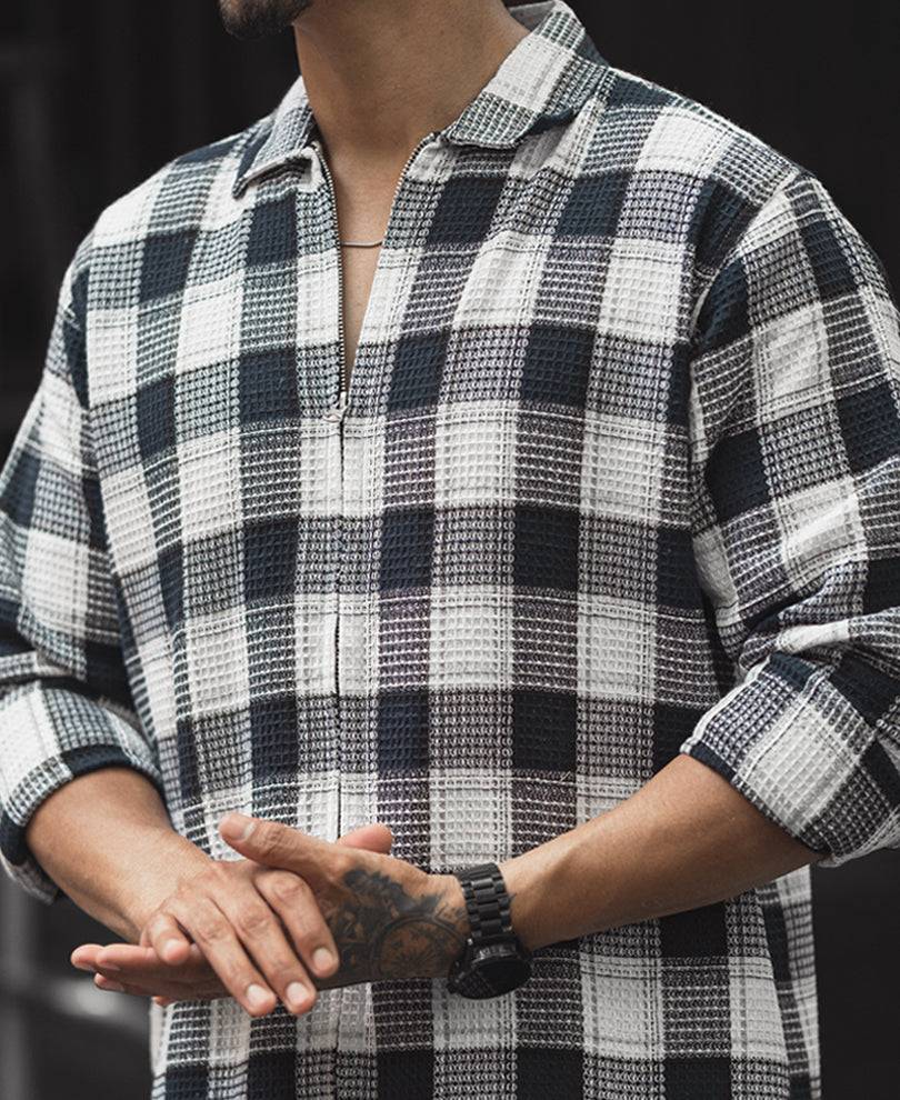 White And Black Small Checks Regular Full SleevesÃƒâ€šÃ‚Â Shirt Buy @ ₹699