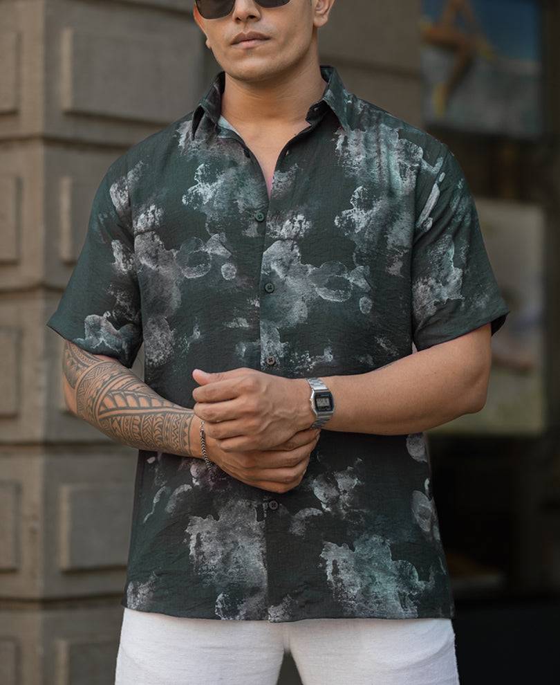 Black Regular Fit Half Sleeves Shirt Buy @ ₹499