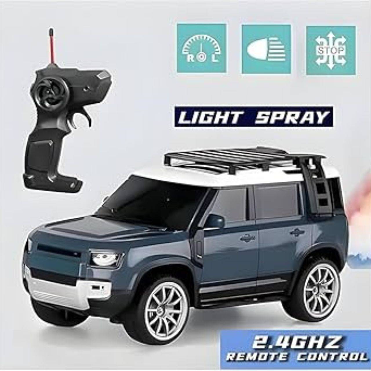 Defender Design Remote Control Car with Mist Spray for Kids (Random Color) Buy @ ₹1499