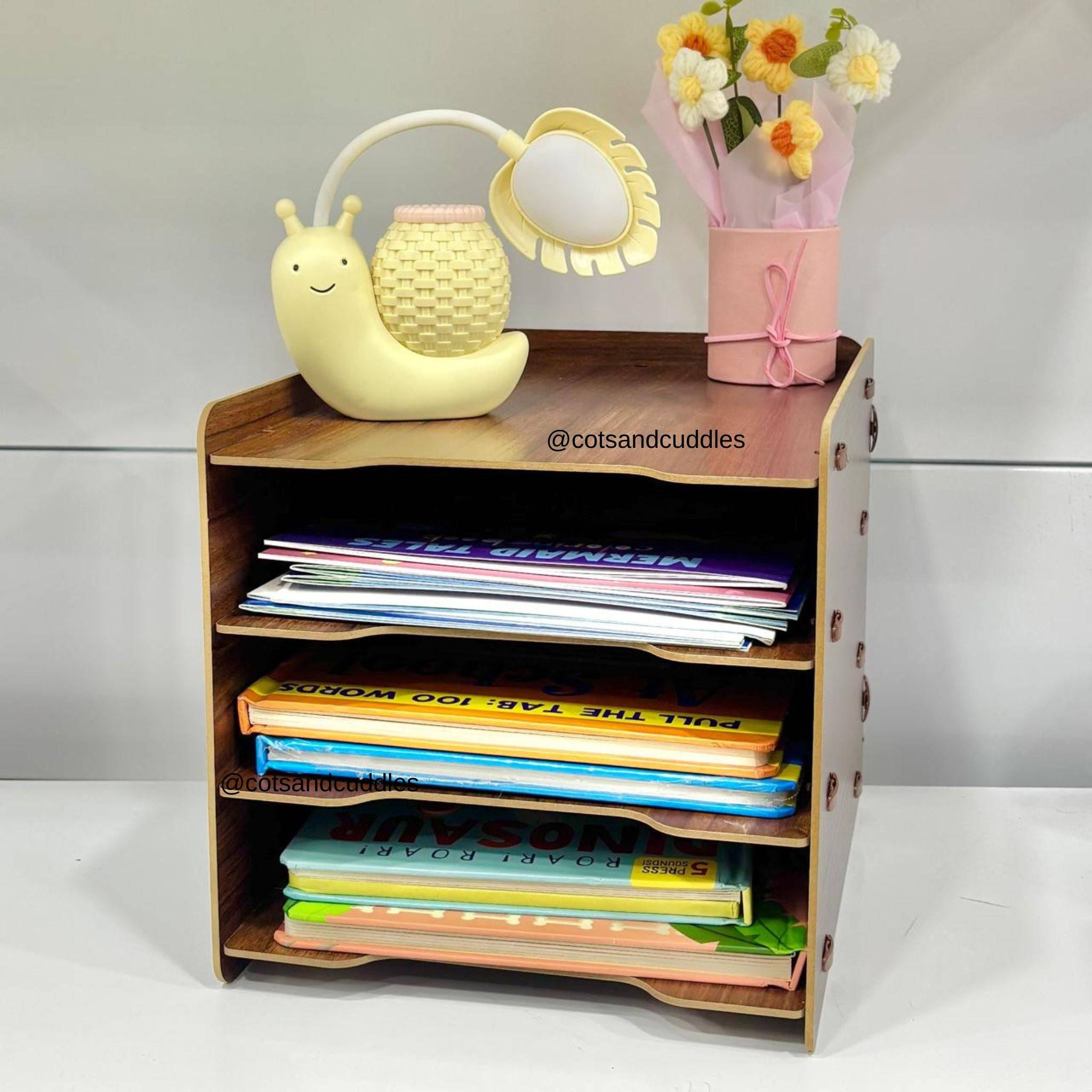 4 Layer Wooden Assembling Documents Storage Organizer for Home & Office Buy @ ₹699