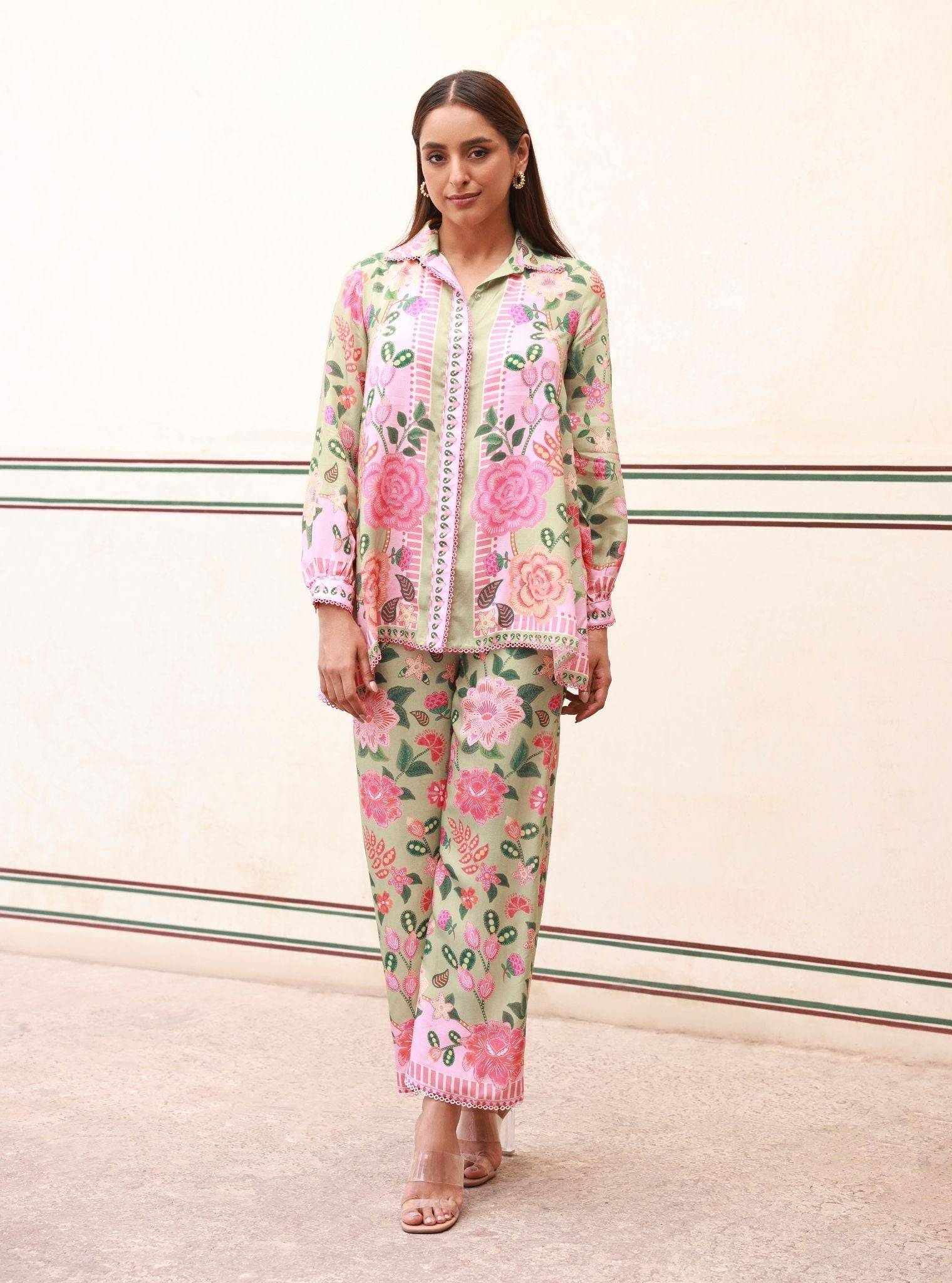 Raisa Lawn Printed Green Co-ord Set