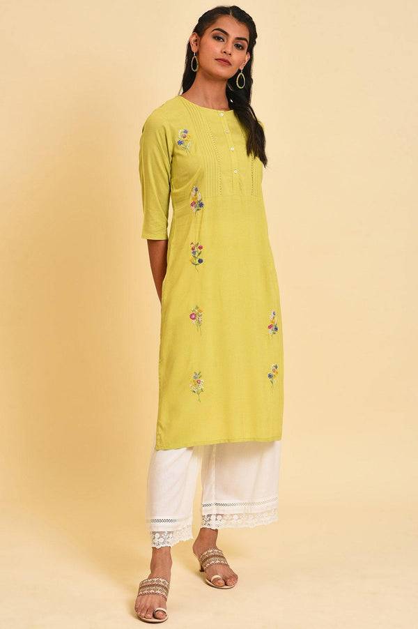 Green Embroidered Summer kurta Set