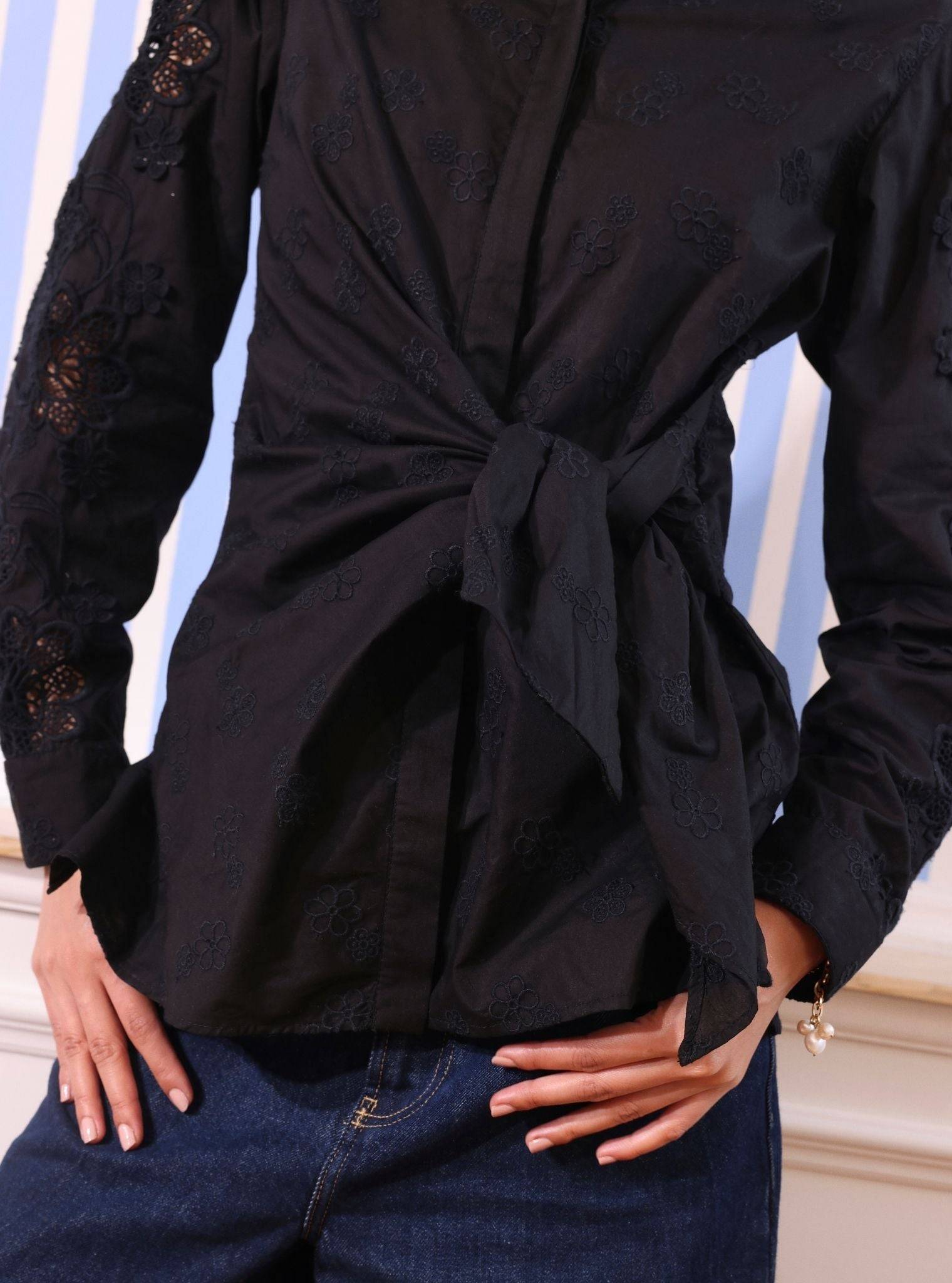 Otto Cotton Black Shirt