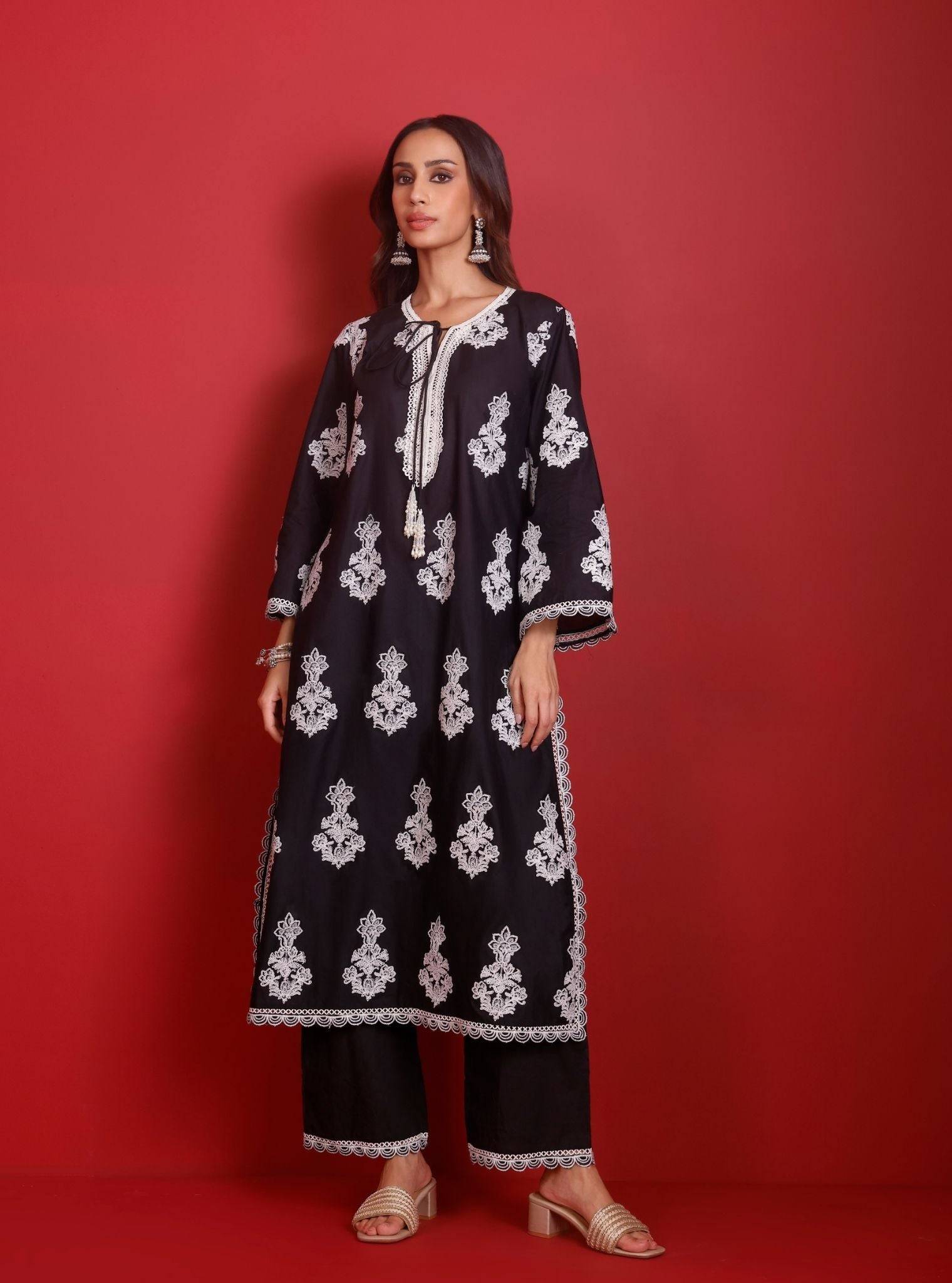 Rimi Cotton Black Kurta Set