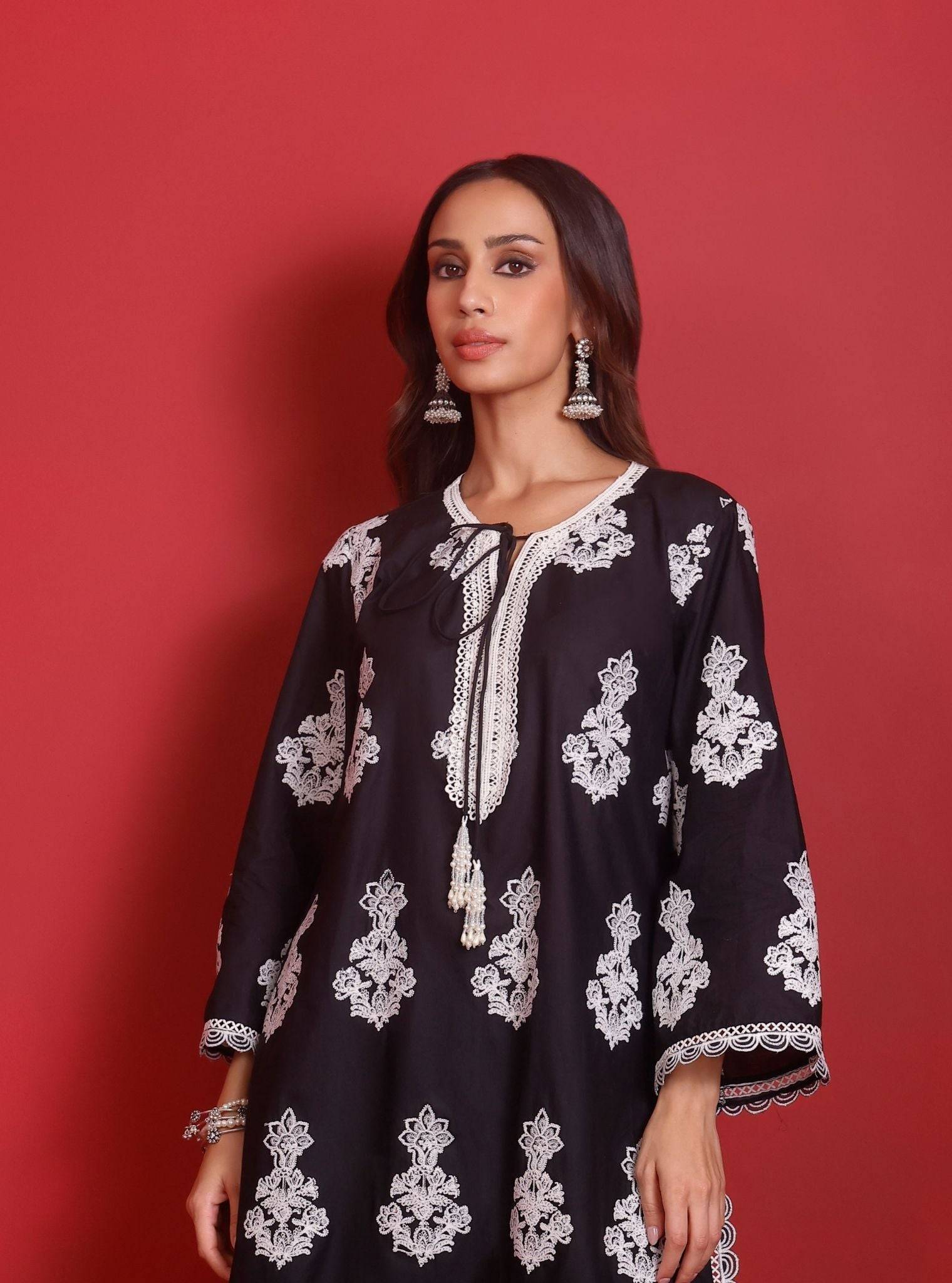 Rimi Cotton Black Kurta Set