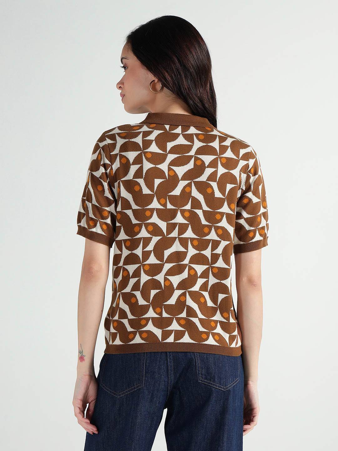 Elle Women Multi Polo Tshirt