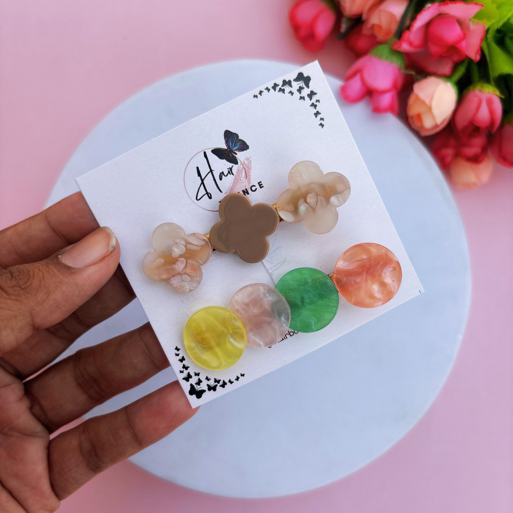 Korean Hair Clips - Pack of 2