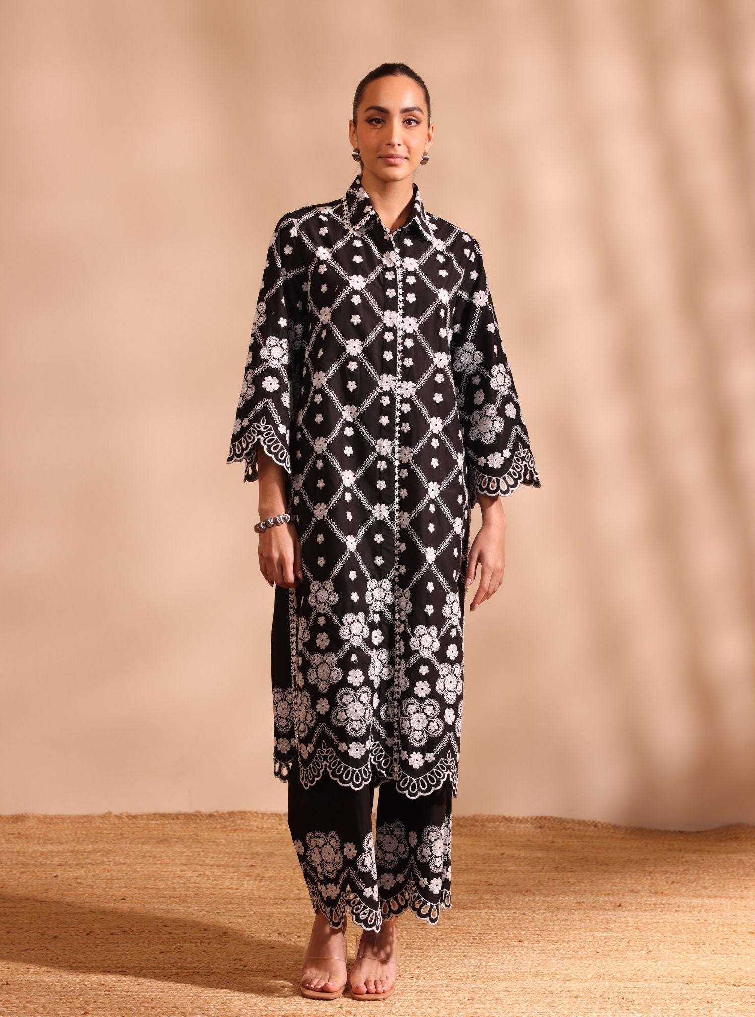 Magnus Cotton Black Co-ord Set